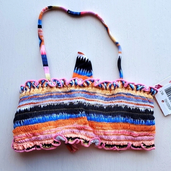 Hobie Girls Colorful Aztec Bandeau Bikini 7 NWT - Picture 2 of 8